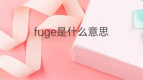 Fuge是什么意思 Fuge的翻译、读音、例句、中文解释 下午有课