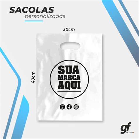 Sacola Boca de Palhaço 30x40 Personalizada 100 Unidades Elo7