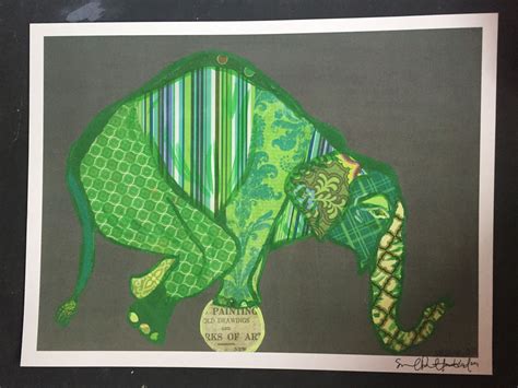 Balancing Elephant Collage Print