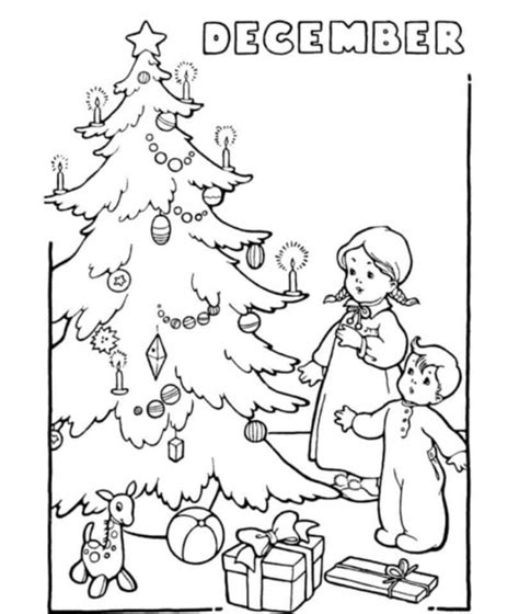 20 Free December Coloring Pages Printable