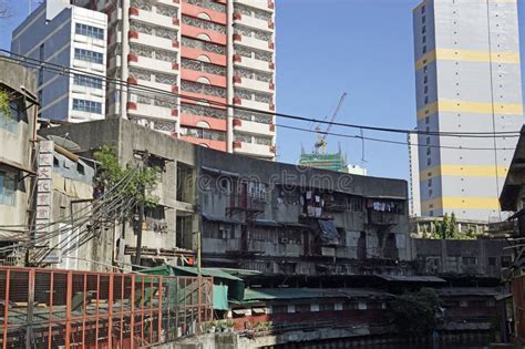 Manila Philippines Circa March 2023 New And Old Buildings In