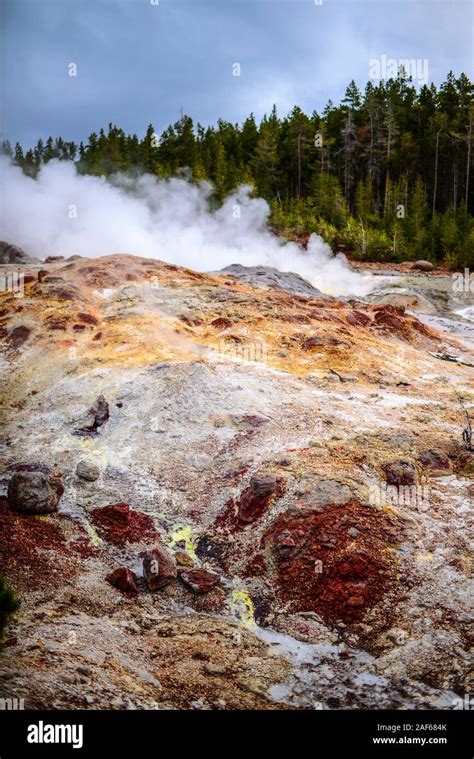 Steamboat Geyser In Norris Geyser Basin Yellowstone National Park Usa