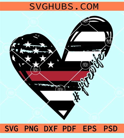 Firefighter Wife Svg Firefighter Svg Firefighter Love Svg Fireman Svg