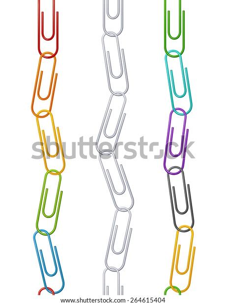 Vector Illustration Rainbow Colorful Metal Clips เวกเตอร์สต็อก ปลอด