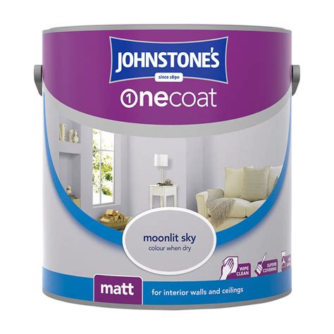 Johnstones Paint One Coat Matt Emulsion Moonlit Sky 25l Painting