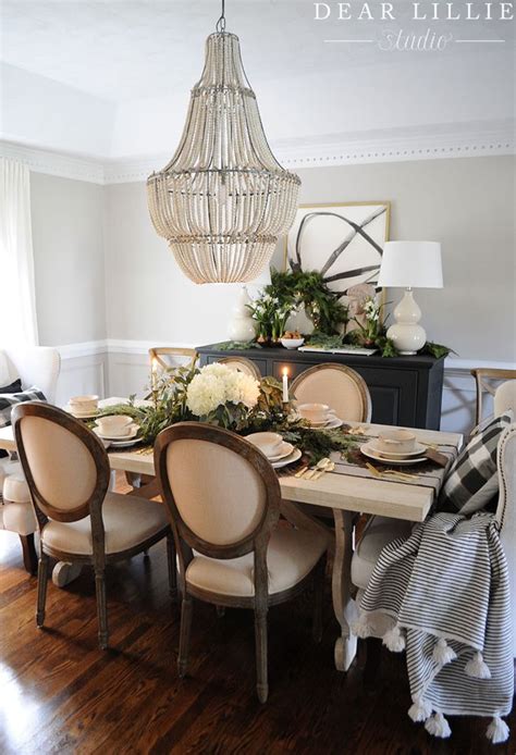 Rental Christmas Touches In Our Dining Room Dear Lillie Studio