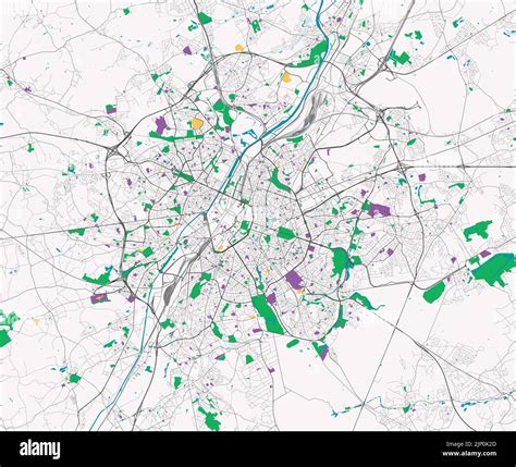 Vector Editable City Map Of Brussels Belgium Stock Vector Image Art