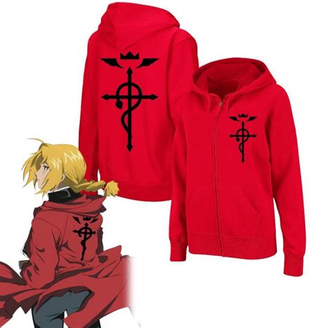 Japanese Anime Fullmetal Alchemist Edward Elric Zipper Hoodie