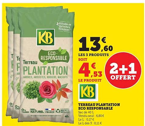 Promo Terreau Plantation Eco Responsable Kb Chez Hyper U ICatalogue Fr