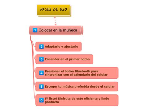 PASOS DE USO Mind Map