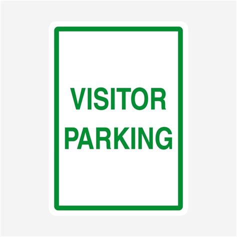 Placa De Estacionamento Para Visitantes Vetor Premium