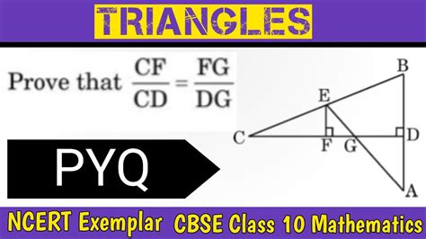 CBSE Class 10 Triangles In Figure CD Is Perpendicular Bisector Of AB