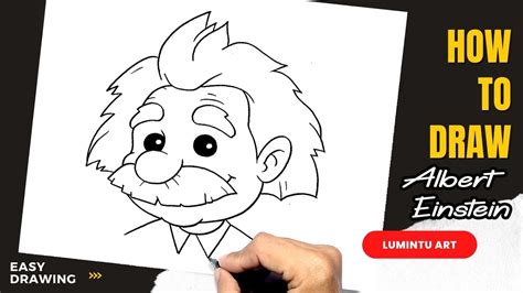 How To Draw Albert Einstein Cartoon Youtube