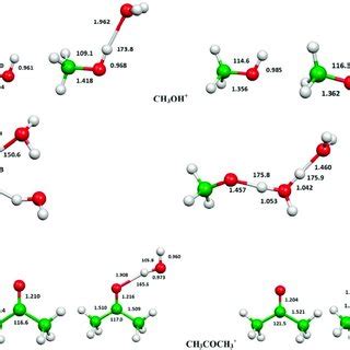 B Lyp Optimized Geometries And Of The Gas Phase Methanol And