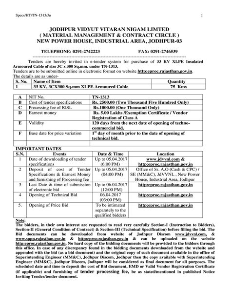 Fillable Online Tenders By Organisation EProcurement System