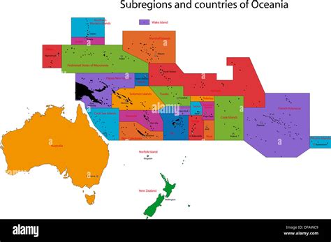 Oceania map hi-res stock photography and images - Alamy