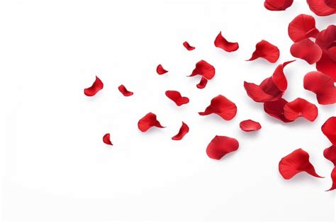 Premium Photo Rose Petals Flying Isolated On White