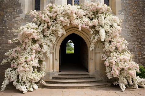 Premium Photo Spring Floral Archway Entrance