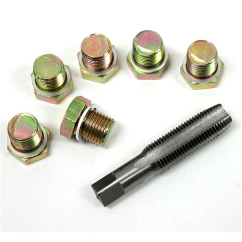 7pc M17 Oil Pan Thread Repair Kit Set Sump Drain Plug Repair Tool For