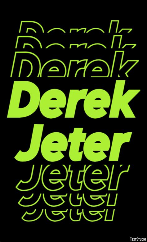 Derek Jeter Text Effect And Logo Design Celebrity