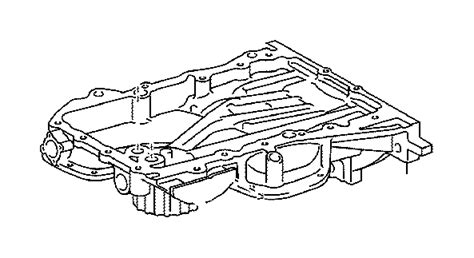 Lexus Rx 350 Pan Sub Assembly Oil Underside Threads Suffered Impact 121110p050 Genuine