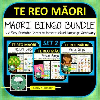 Te Reo M Ori Bingo Games Bundle M Ori New Zealand Verbs School Nature