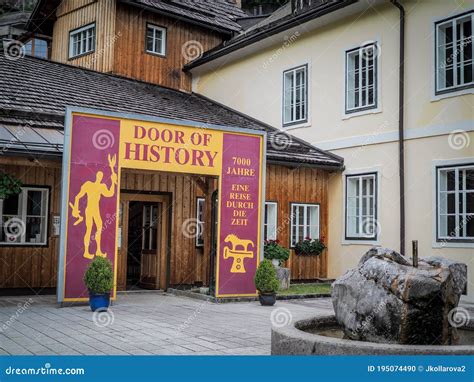 Hallstatt Austria 06162019 Entrance To Museum In Hallstatt