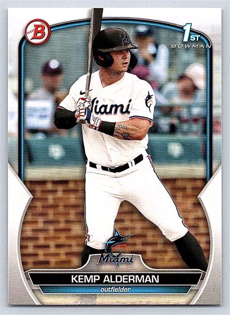 Kemp Alderman Marlins Rc St Card Bowman Draft Bd Ebay