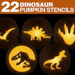 Dinosaur Pumpkin Stencils Printable Dinosaur Pumpkin Carving Stencils