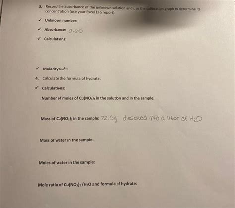 Solved Molarity Cu Calculate The Formula Of Hydrate Chegg