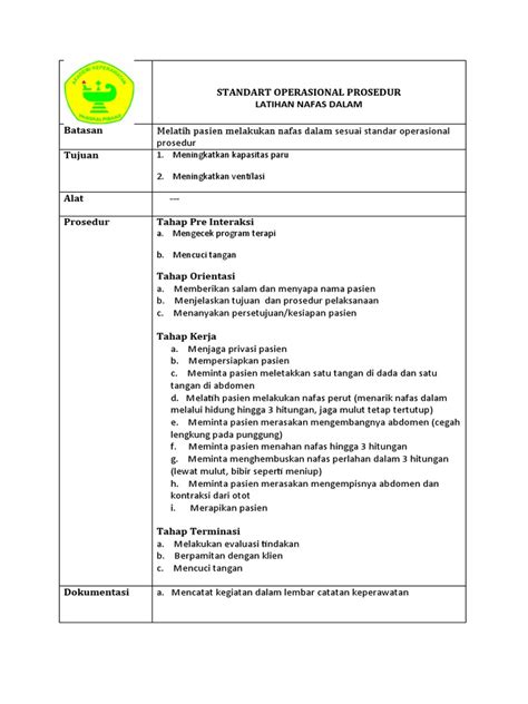 Format Standart Operasional Prosedur Pdf