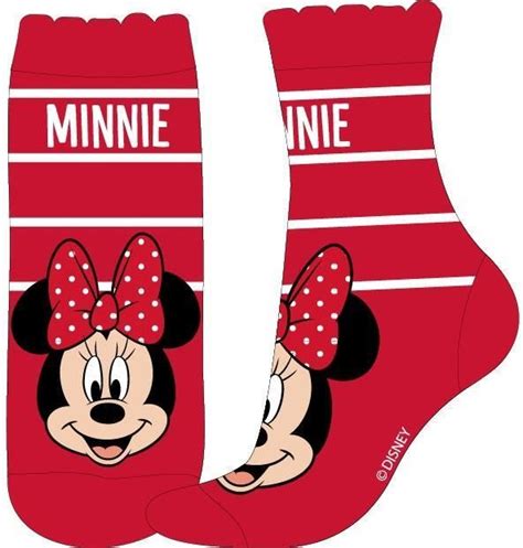 Urocze dziewczęce skarpetki z Myszką Minnie Disney Czerwone Ceny i