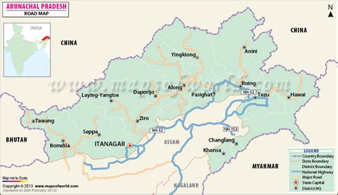 Arunachal Pradesh Map Map Of Arunachal Pradesh