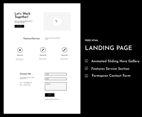 HTML Landing Page Template - Free :: Behance