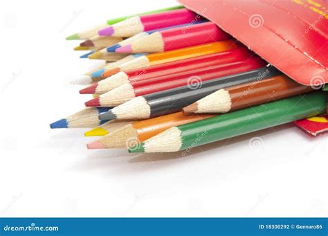 Colored Pencil In Box Stock Photo Image Of Bunch Crayon 18300292