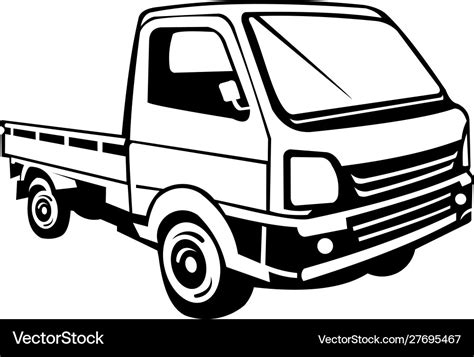 Pickup truck icon symbol Royalty Free Vector Image