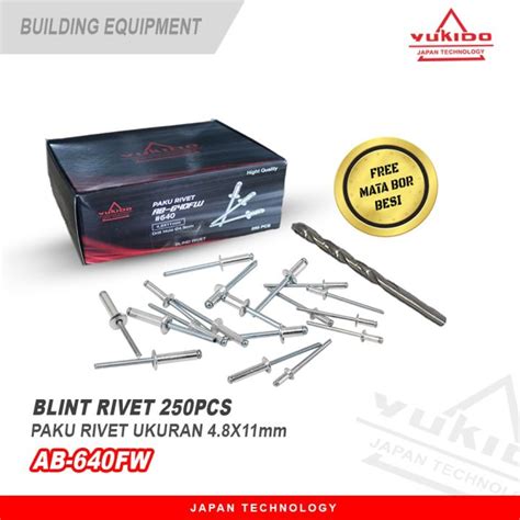 Yukido Paku Rivet Pcs X Mm Blind Rifet Tembak Aluminium