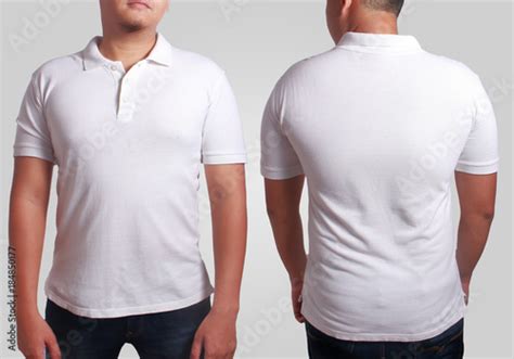 White polo shirt mockup template Stock Photo | Adobe Stock