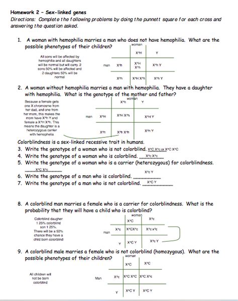 42 Sex Linked Traits Worksheet Answer Key Worksheet Works