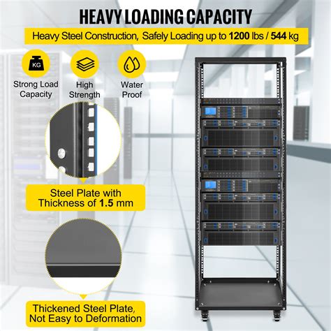 Vevor Server Rack 25u Open Frame Rack 4 Post It Server Network Relay