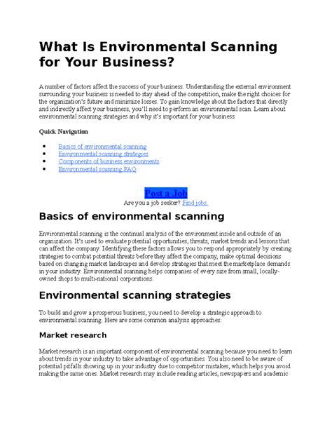 What Is Environmental Scanning for Your Business - What Is