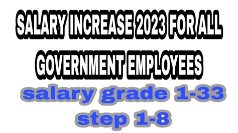 SALARY INCREASE 2023 OF ALL GOVERNMENT EMPLOYEES YouTube