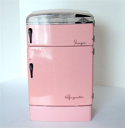 Wolverine Vintage Pink Tin Refrigerator