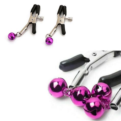 2pc Breast Nipple Clamps Clip Clamp BDSM Metal Sex Toys Bells Adult