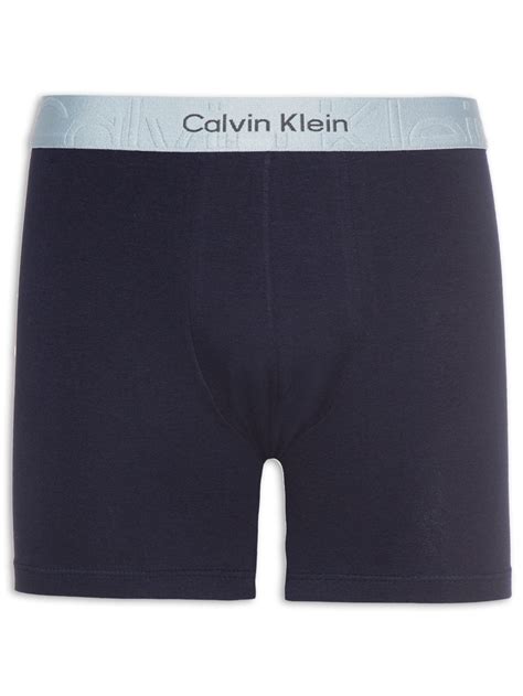 Cueca Boxer Cotton Monolith Calvin Klein Underwear Azul Oqvestir