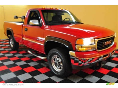 2000 Fire Red Gmc Sierra 2500 Slt Regular Cab 4x4 14224169 Gtcarlot