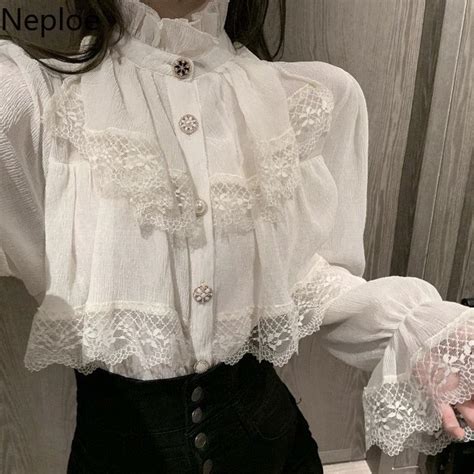 Elegant Ruffles Lace Blouse – SEOUL STYLEZ