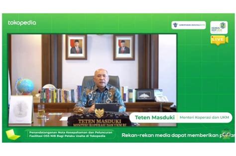 Kemenkop Ukm Tokopedia Teken Mou Pengembangan Umkm Antara News