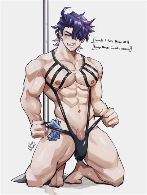 Rule 34 1boy Abs Bara Blue Hair English Text Gay Honkai Star Rail Honkai Series Male Only