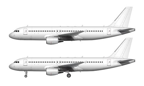 Airbus A320 Blank Illustration Templates Norebbo